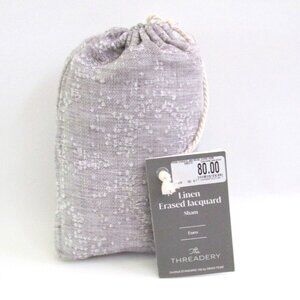 Threadery Linen Erased Jacquard Single Euro Sham  26" Square Nickel Color